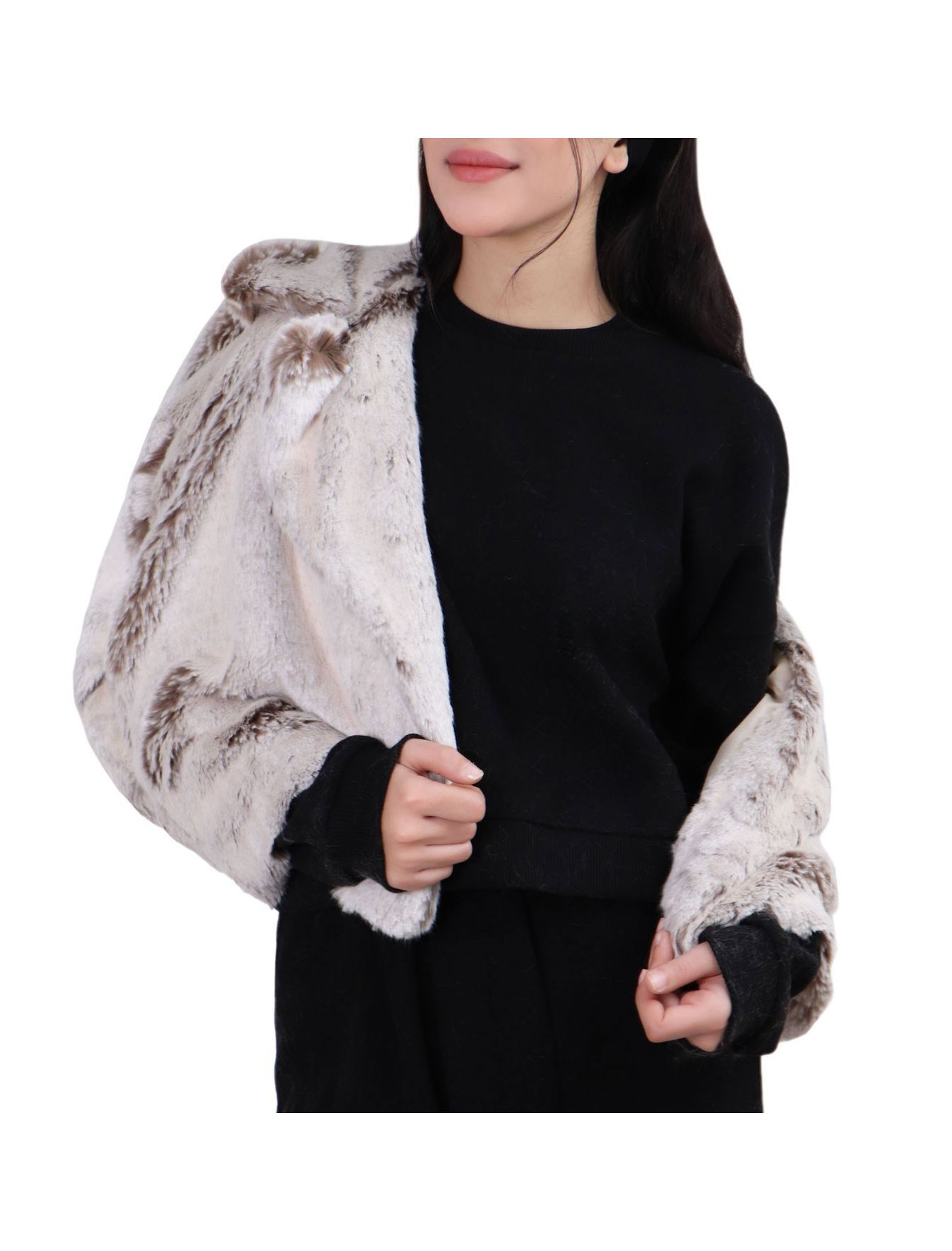 کراپ کت خز زنانه