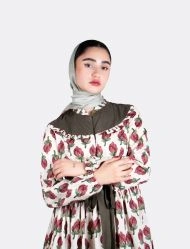 مانتو ساحلی پرنسسی زنانه طرح دار