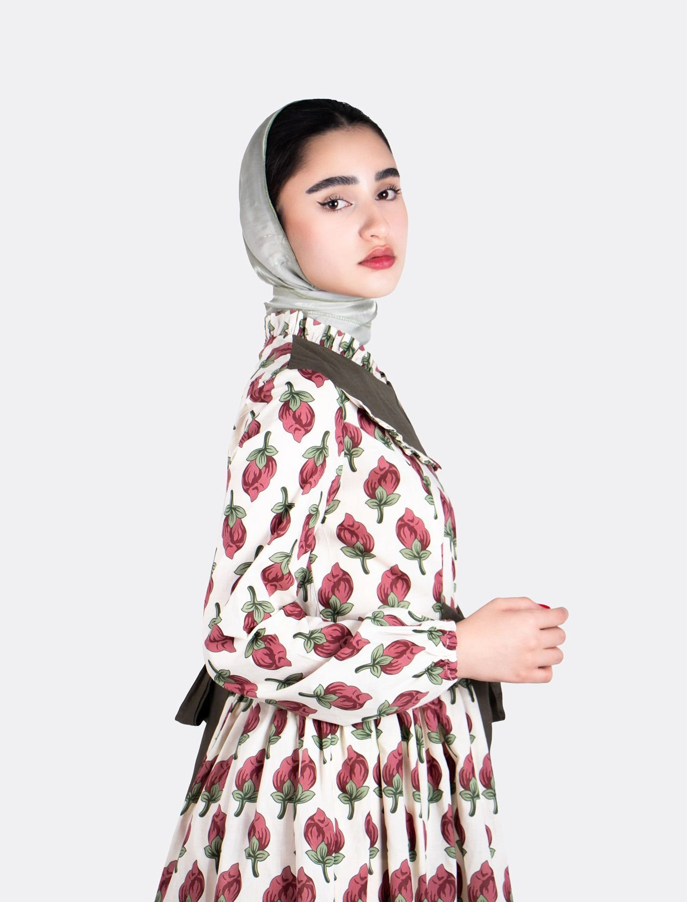 مانتو ساحلی پرنسسی زنانه طرح دار