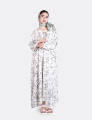 مانتو ساحلی زنانه طرح دار نخی