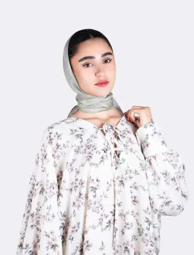 مانتو ساحلی نخی زنانه طرح‌دار