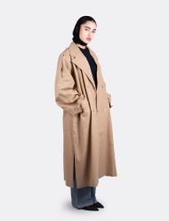 ترنج کت قهوه ای زنانه بلند