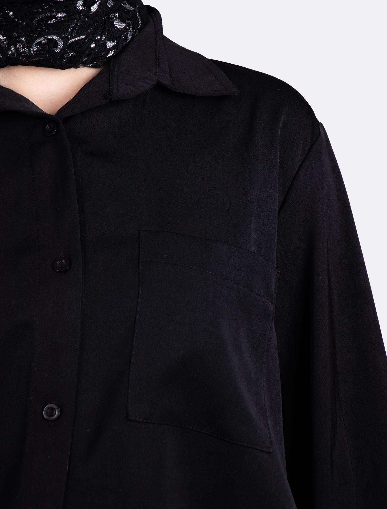 شومیز نخی مشکی N551