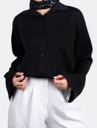 شومیز نخی مشکی N551