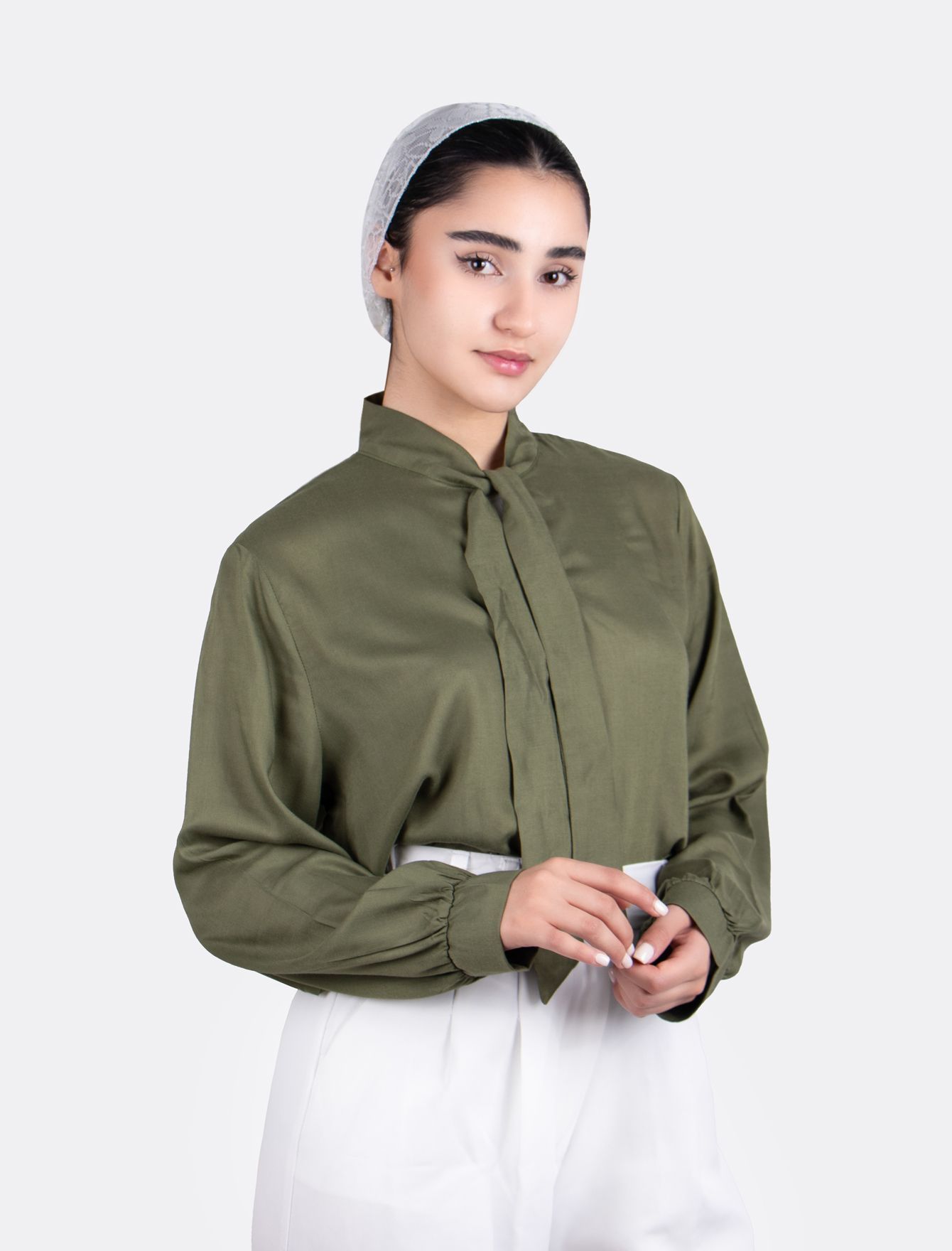 شومیز زنانه یقه کراواتی