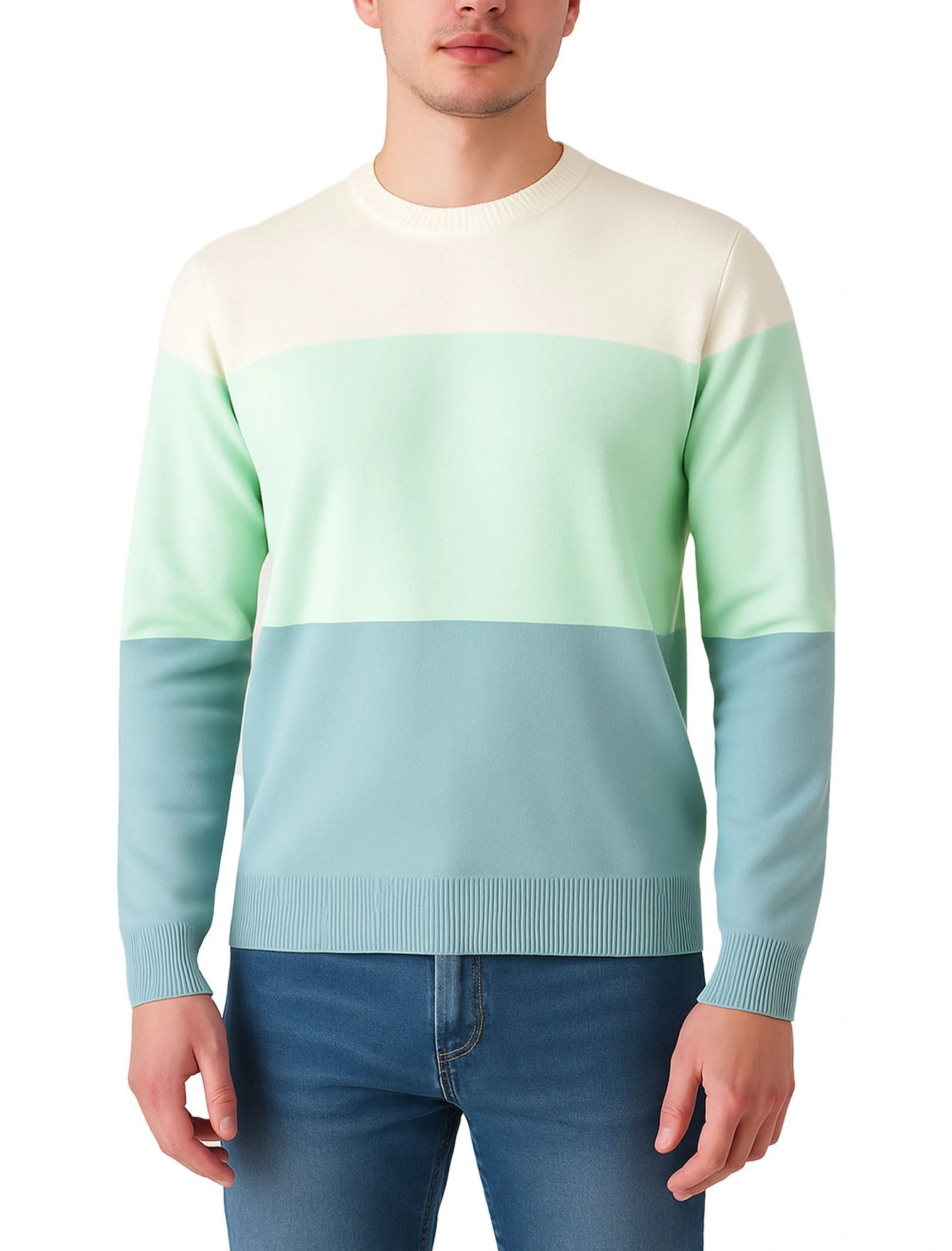 سویتر بافت سه رنگ