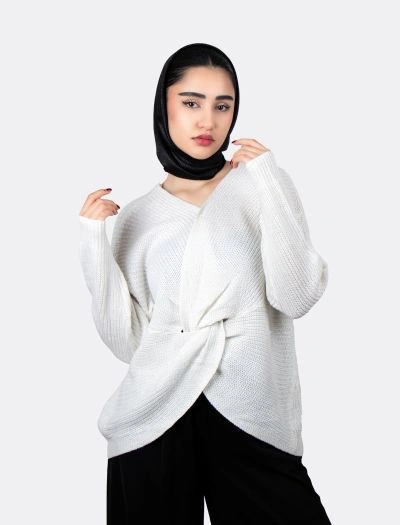 پلیور بافت طرح گره ای