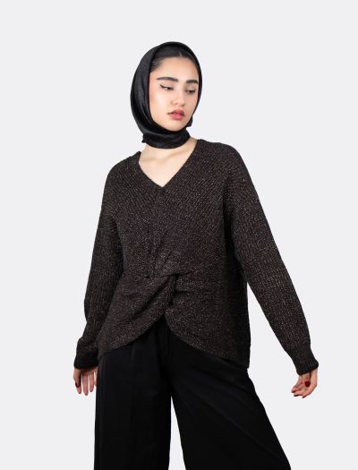 پلیور بافت طرح گره ای N635