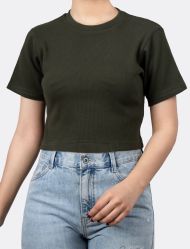 کراپ تاپ زنانه بیسیک نخی