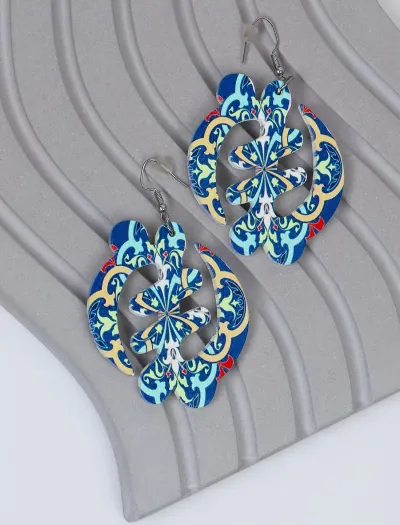 گوشواره زنانه اسلیمی دست ساز