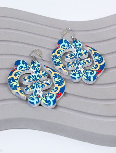 گوشواره زنانه طرح اسلیمی سنتی 523