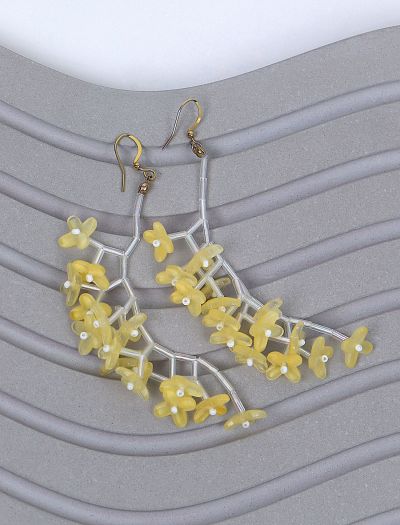 گوشواره آویزی گل یاس 615