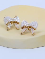 گوشواره پاپیون نگین دار