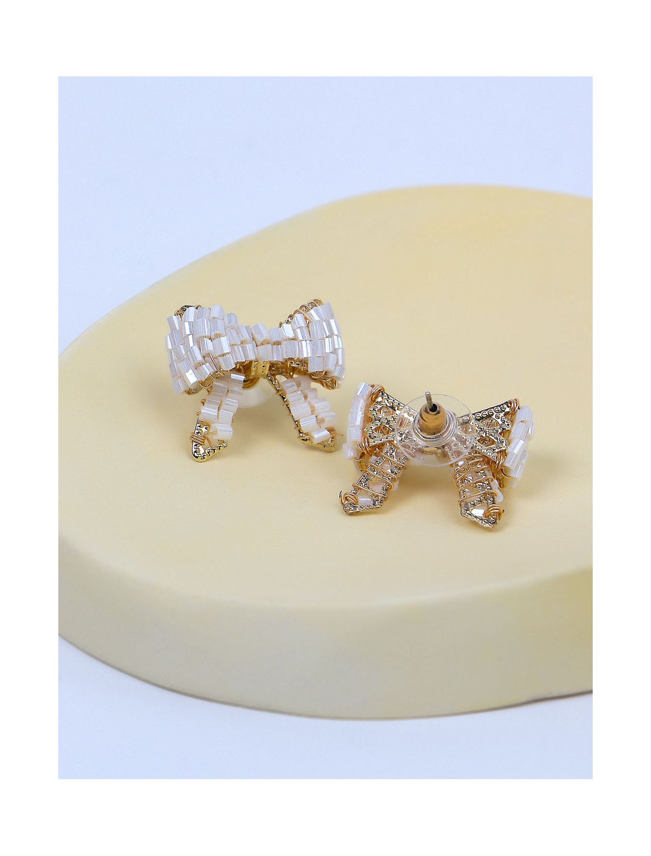 گوشواره پاپیون نگین دار