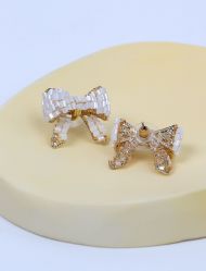 گوشواره پاپیون نگین دار