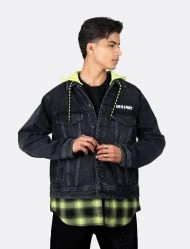 کت جین مردانه کلاهدار اسپرت