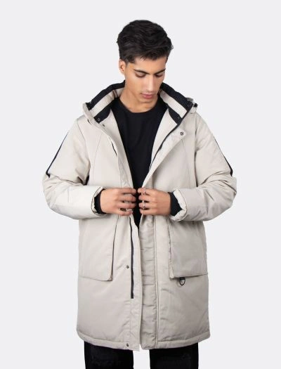 کاپشن بلند کلاهدار مردانه