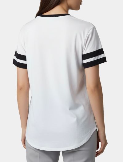 تیشرت زنانه یقه گرد آستین کوتاه تریکو 754