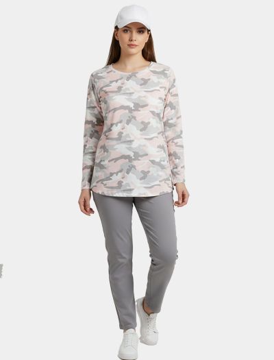 بلوز زنانه آستین بلند نخی ارتشی 486