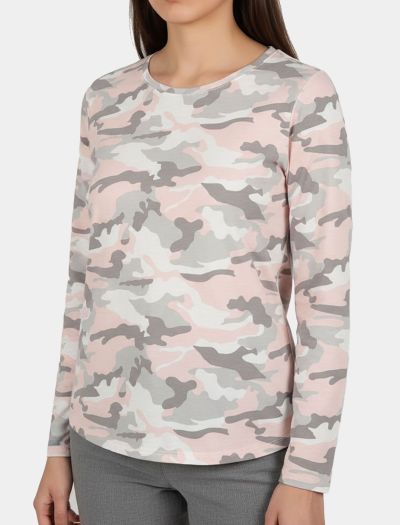 بلوز زنانه آستین بلند نخی ارتشی 486