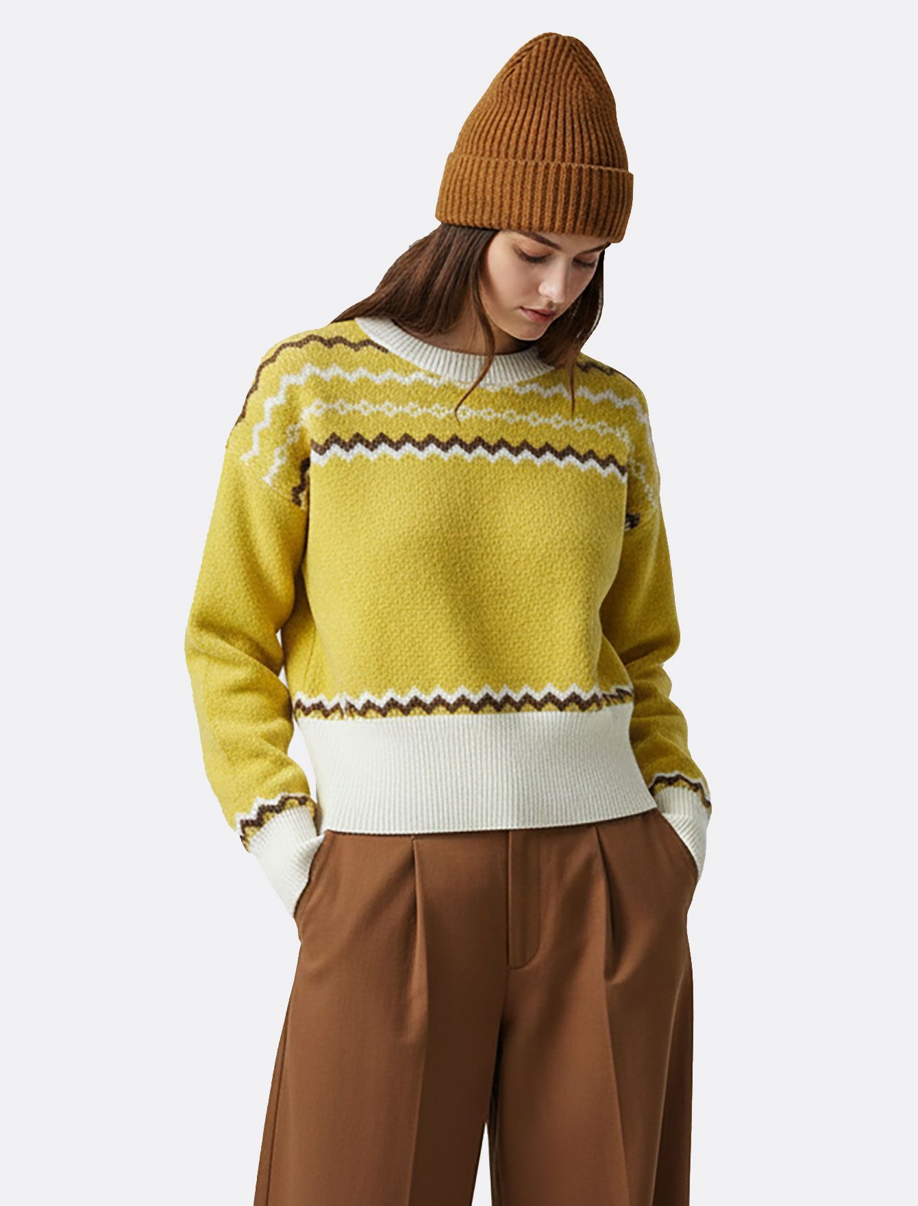 سویتر بافت طرح موجی