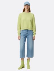 سویتر زنانه لیمویی یقه گرد