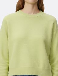 سویتر زنانه لیمویی یقه گرد