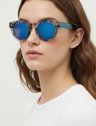 عینک طرحدار آبی آینه ایN896