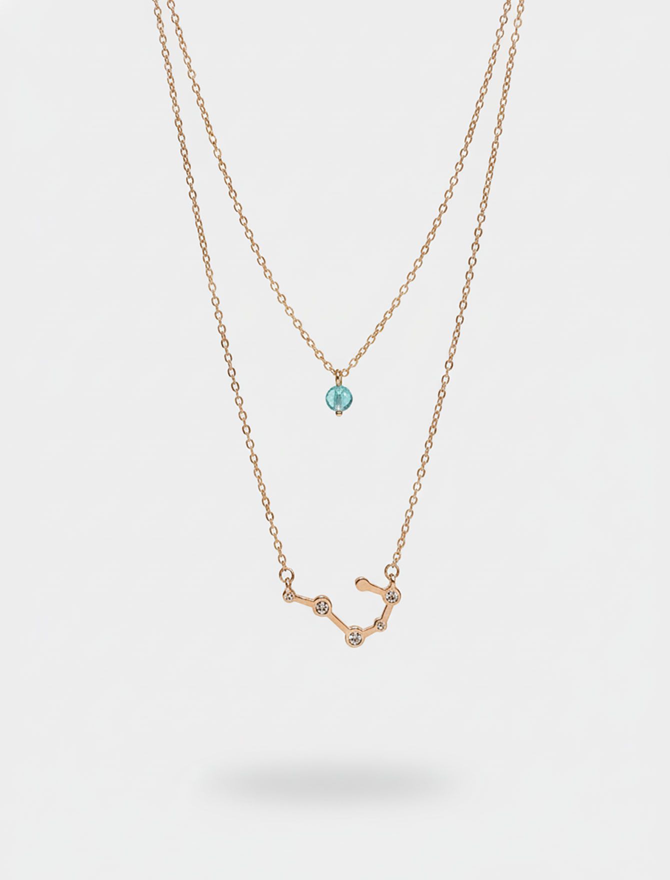 گردنبند دولایه زنانه آویز سنگی