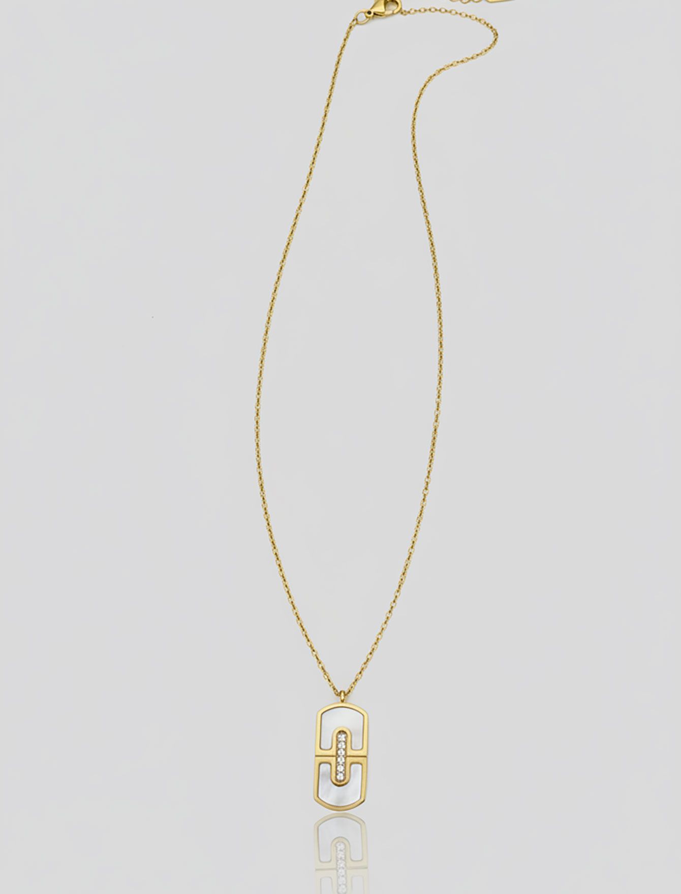 گردنبند زنانه پلاک صدفی