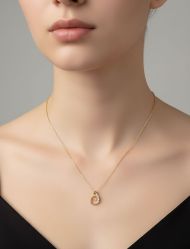 گردنبند زنانه قو نگین‌دار