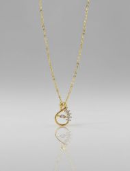 گردنبند زنانه قو نگین‌دار