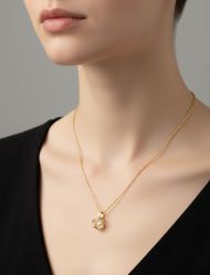 گردنبند زنانه گل تک نگین