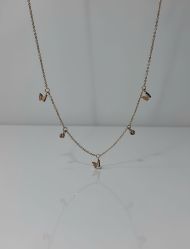 گردنبند پروانه‌ای رزگلد زنانه لوفی