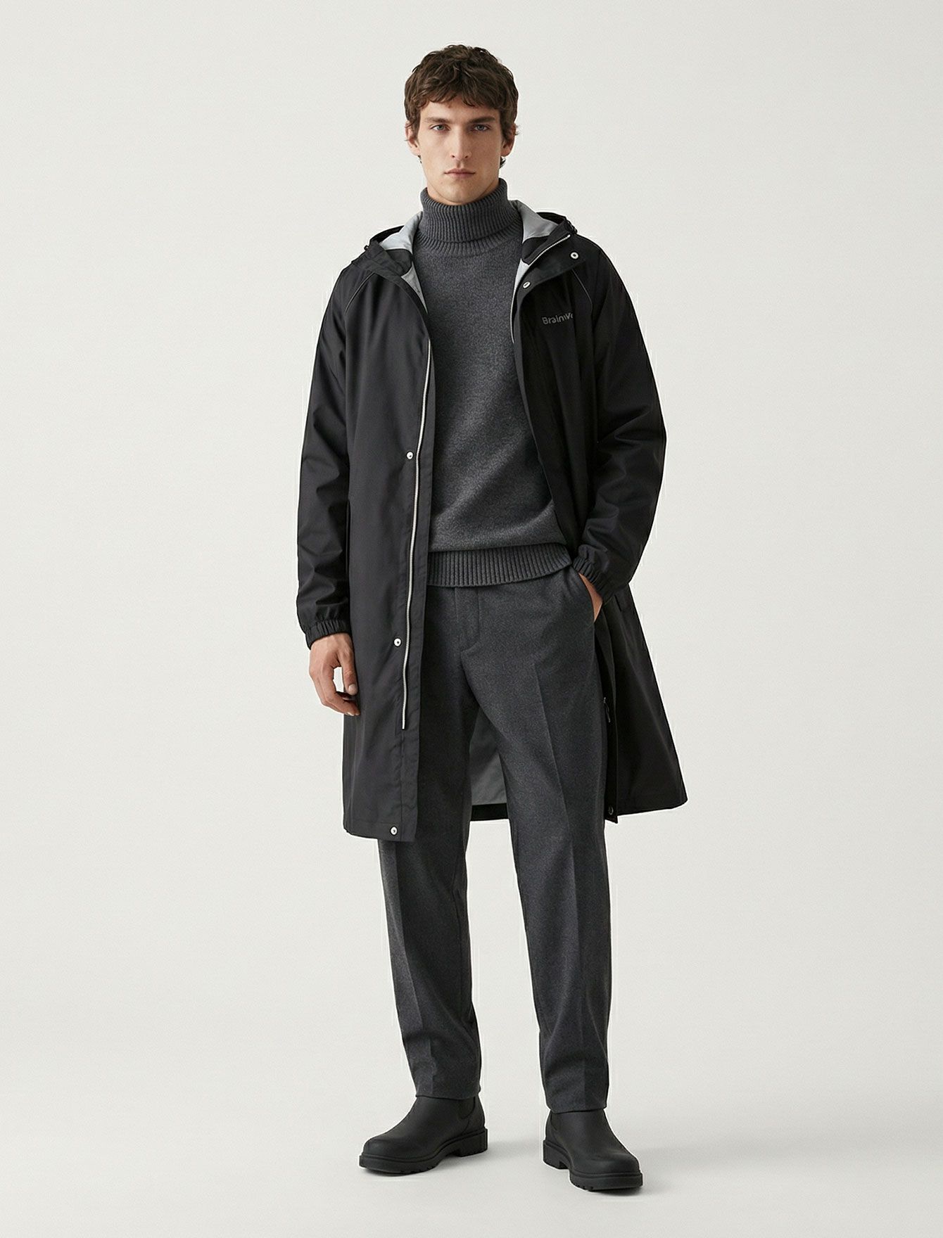 کاپشن بلند بارانی N936