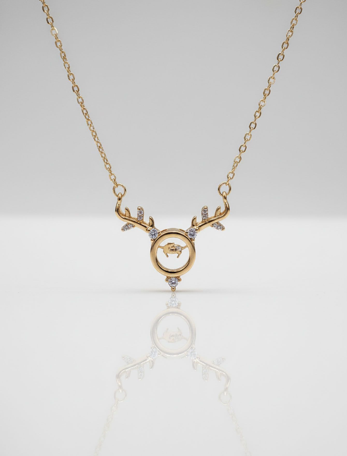 گردنبند نگین‌ دار مینیمال زنانه لوفی