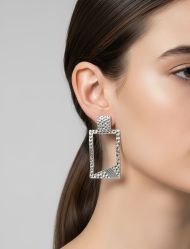 گوشواره مینیمال نگین دار N943