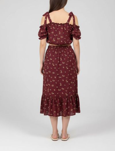 ست کراپ و دامن گل دار N968