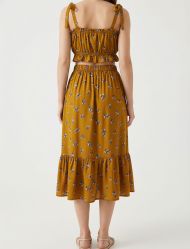 ست کراپ و دامن گل دار N968