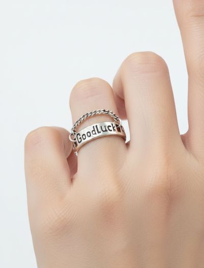 انگشتر نوشته N970 Good Luck