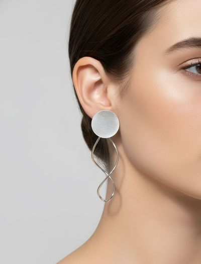 گوشواره مینیمال موجی N977