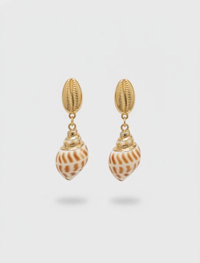 گوشواره آویزی صدف N978