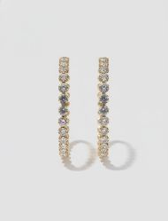 گوشواره حلقه ای نگین N980