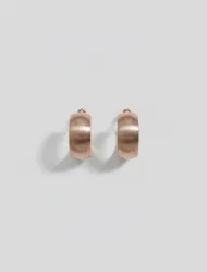 گوشواره حلقه ای پهن رزگلد زنانه