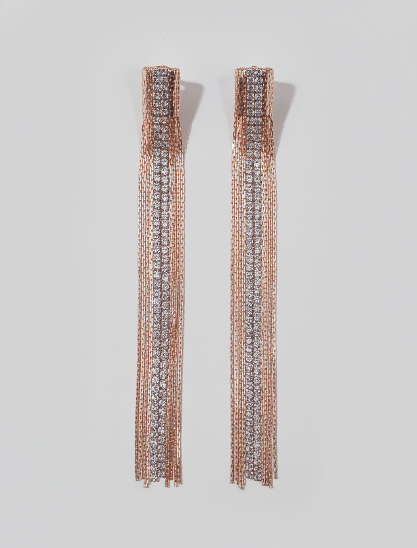 گوشواره زنجیری رزگلد N985