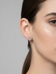 گوشواره مروارید فریم قلب N991