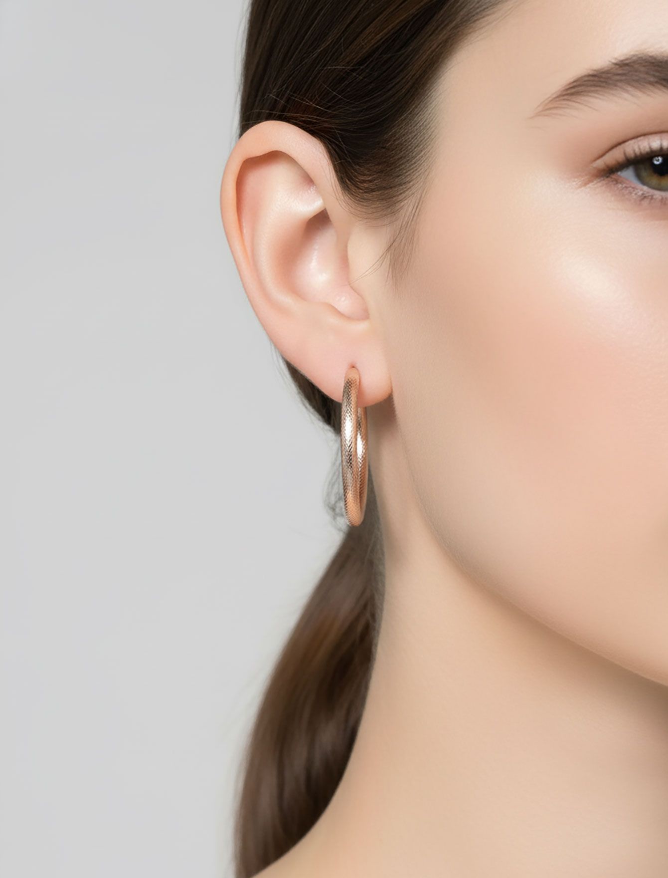 گوشواره حلقه ای زنانه کلاسیک طلایی