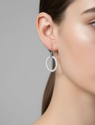 گوشواره حلقه‌ای مروارید زنانه