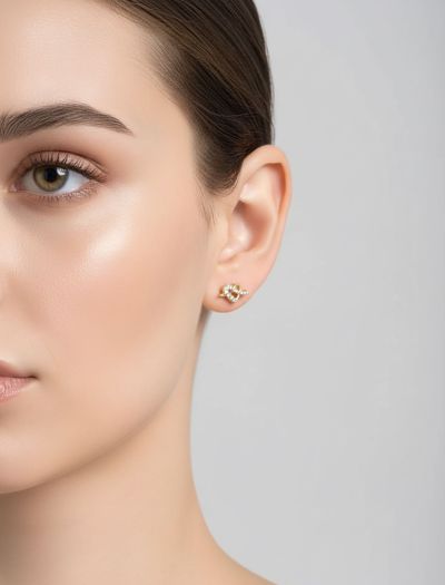 گوشواره قلب گره ای N998