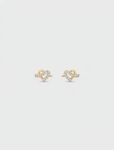 گوشواره قلب گره ای N998